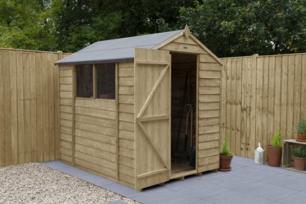 Forest Garden Apex Overlap Pressure Treated 7x5 Wooden Garden Shed (Installation Included)