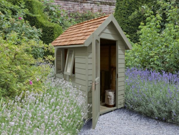 Forest Garden Apex Overlap Redwood Lap Forest Retreat 6x4 Wooden Garden Shed (Moss Green / Installation Included)