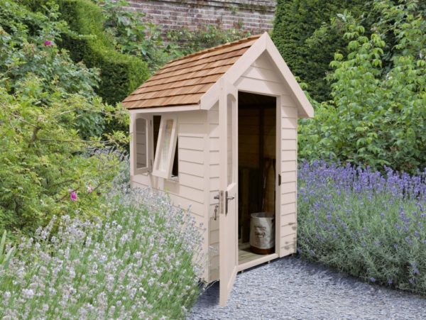 Forest Garden Apex Overlap Redwood Lap Forest Retreat 6x4 Wooden Garden Shed (Natural Cream / Installation Included)