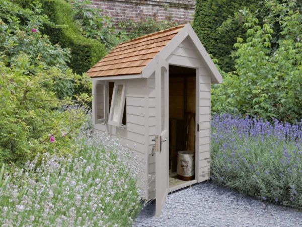 Forest Garden Apex Overlap Redwood Lap Forest Retreat 6x4 Wooden Garden Shed (Pebble Grey / Installation Included)