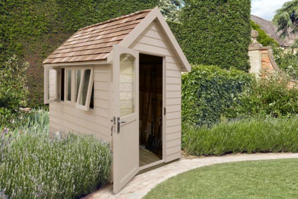 Forest Garden Apex Overlap Redwood Lap Forest Retreat 8x5 Wooden Garden Shed (Natural Cream / Installation Included)