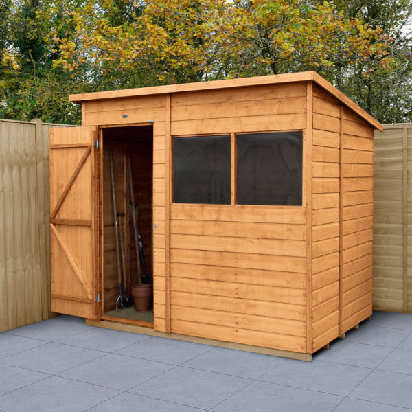 Forest Garden Pent Shiplap Dipped 7x5 Wooden Garden Shed (Installation Included)