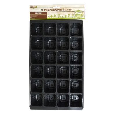 Growing Patch 3 Pack Seed Tray Inserts With 24 Cells