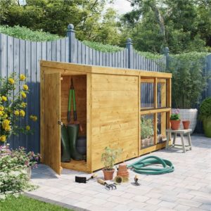 8x3 Expert Pent Greenhouse with Side Store | BillyOh