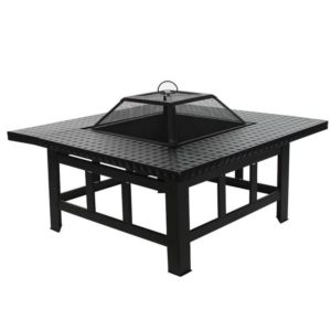 BillyOh 4 in 1 Square Fire Pit, BBQ Grill, Ice Cooler, & Tabletop - 4 in 1 Square Fire Pit, Tabletop, BBQ Grill & Ice Cooler