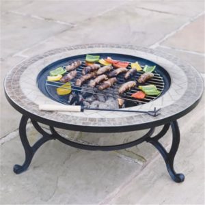 BillyOh Beacon 3 in 1 Fire Pit, BBQ, & Star Tiled Coffee Table - Beacon Star Tiled Coffee Table, Fire Pit & BBQ