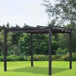 Deluxe Garden Replacement Gazebo Cover by Croft - 3 x 3M Charcoal