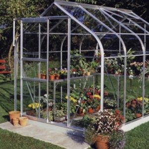 Halls Supreme Greenhouse (6/8ft Wide)-[Width:8ft]-[Finish:Green]-[Length:14ft]-[Glazing:Toughened Safety Glass]-[Base:Yes]