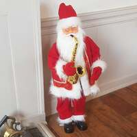 1m Traditional Musical Animated Santa Father Christmas Figure with Saxophone