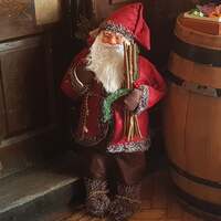 2ft (60cm) Traditional Standing Santa Father Christmas Figure with Sticks and Sack