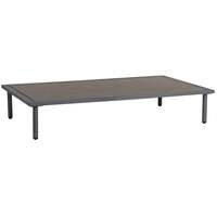 Alexander Rose Beach Lounge Coffee Table - Flint Frame with Laminate Pebble Top
