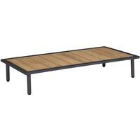 Alexander Rose Beach Lounge Coffee Table - Flint Frame with Roble Top
