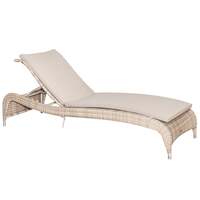 Alexander Rose Ocean Pearl Fiji Adjustable Sunbed with Cushion
