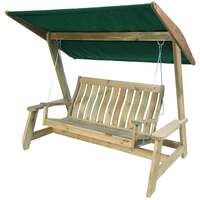 Alexander Rose Pine Farmers Swing Seat Green