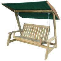 Alexander Rose Pine Farmers Swing Seat Replacement Canopy - Green