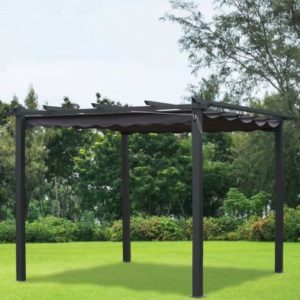 Deluxe Garden Replacement 5 Pole Gazebo Cover by Croft - 3 x 3M Charcoal
