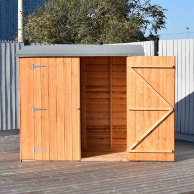 Shire Overlap Value Apex Pressure Treated Double Door Shed 6' X 3'