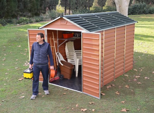 Palram-Canopia Skylight 6x10 Amber Polycarbonate Shed