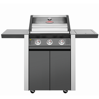 BeefEater 1600E Series 3 Burner Gas Barbecue with Cabinet Trolley and Side Burner