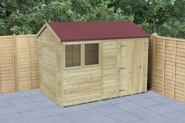 Timberdale Tongue and Groove Pressure Treated 10x6 Reverse Apex Wooden Garden Shed (Installation Included)