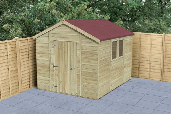 Timberdale Tongue and Groove Pressure Treated 10x8 Apex Wooden Garden Shed (Installation Included)