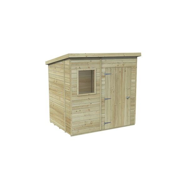 Timberdale Tongue and Groove Pressure Treated 7x5 Pent Wooden Garden Shed