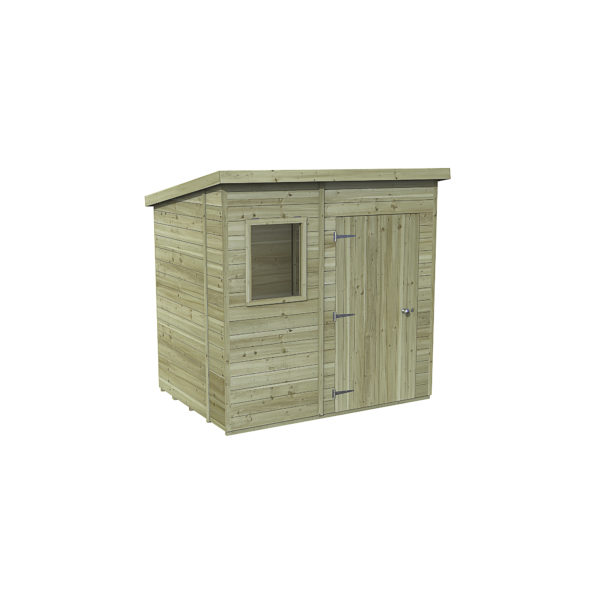 Timberdale Tongue and Groove Pressure Treated 7x5 Pent Wooden Garden Shed (Installation Included)
