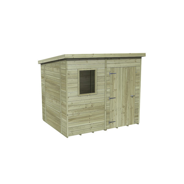 Timberdale Tongue and Groove Pressure Treated 8x6 Pent Shed (Installation Included)