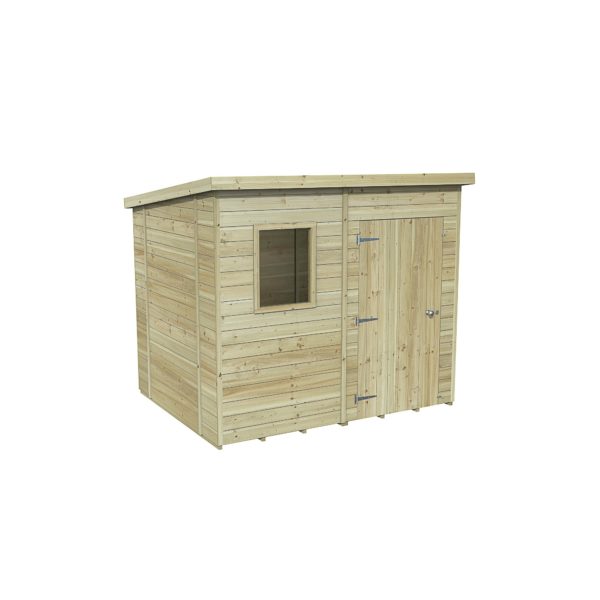 Timberdale Tongue and Groove Pressure Treated 8x6 Pent Wooden Garden Shed