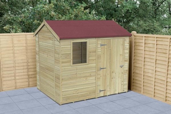 Timberdale Tongue and Groove Pressure Treated 8x6 Reverse Apex Wooden Garden Shed