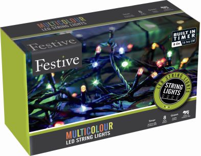 1000 LED Multicolour String Christmas Tree Outdoor Lights