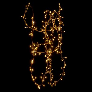 160 LED Amber 400cm Copper Sparkle Bright Dewdrop Christmas Lights