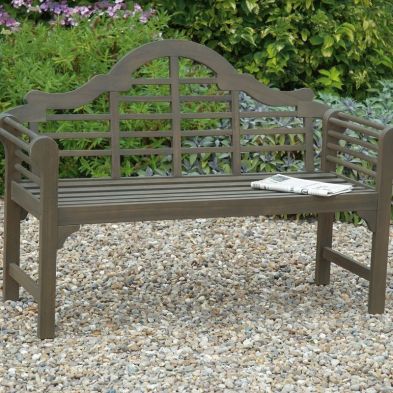 Lutyens Style Garden Bench Grey