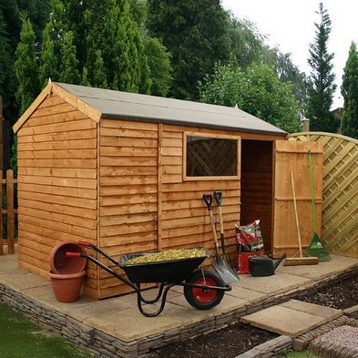 Mercia 10' x 6' Reverse Apex Shed - Budget Dip Treated Overlap