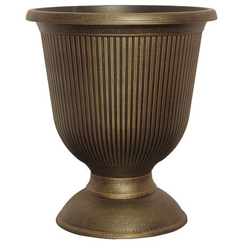 Black and Bronze Vertical Urn