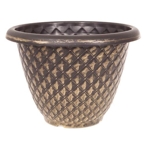 Black and Gold Pinecone Planter
