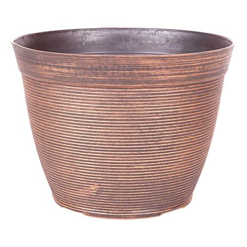 Helix Tall Round Planter 25cm (10in) Warm Copper