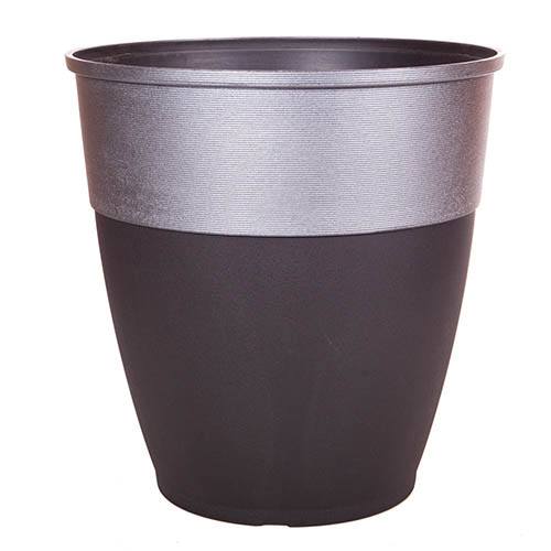 Hendrix Tall Round Planter 46cm (18in) Pewter Top