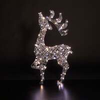Noma Christmas 1M Grey Wicker Blenheim Stag with 160 White LEDS