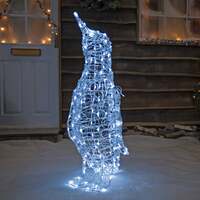 1M Acrylic Outdoor Light Up Stargazing Christmas Penguin with 160 LEDS