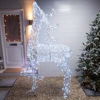2M Acrylic Outdoor Light Up Christmas Reindeer Stag with 400 LEDS