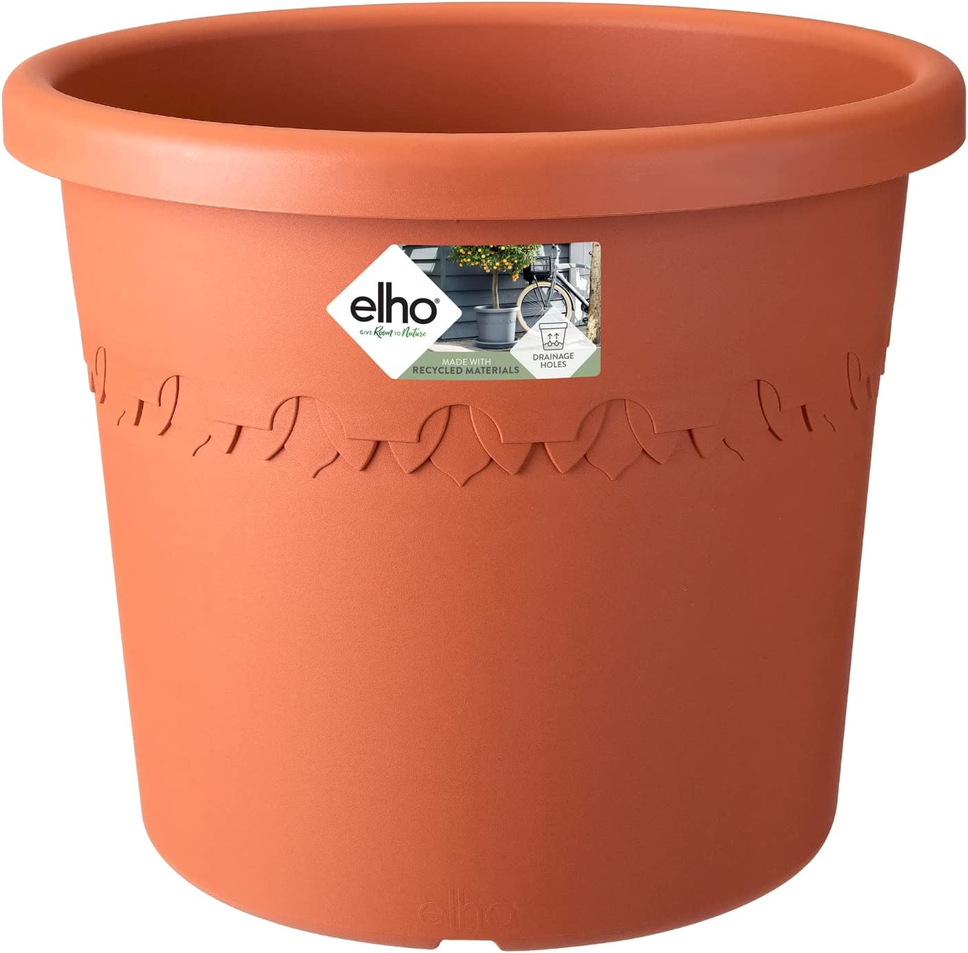 Elho 30cm Algarve Cilindro Pot (Terra)