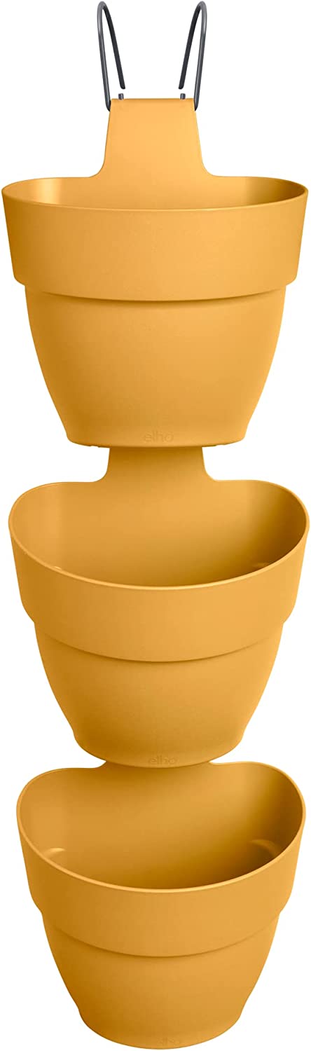 Elho Vibia Campana Vertical Forest Set of 3 Pots (Honey Yellow)