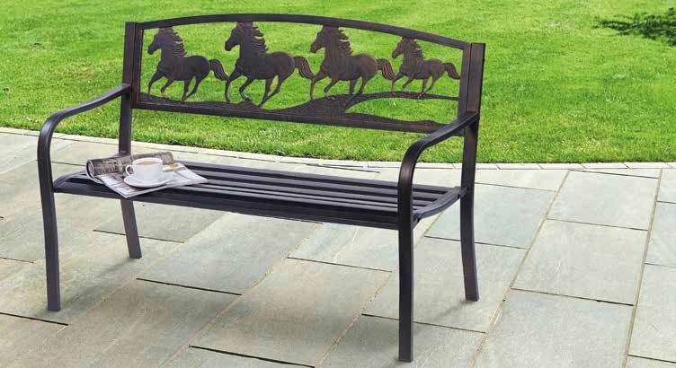 Greenhurst Horse Design Garden Bench