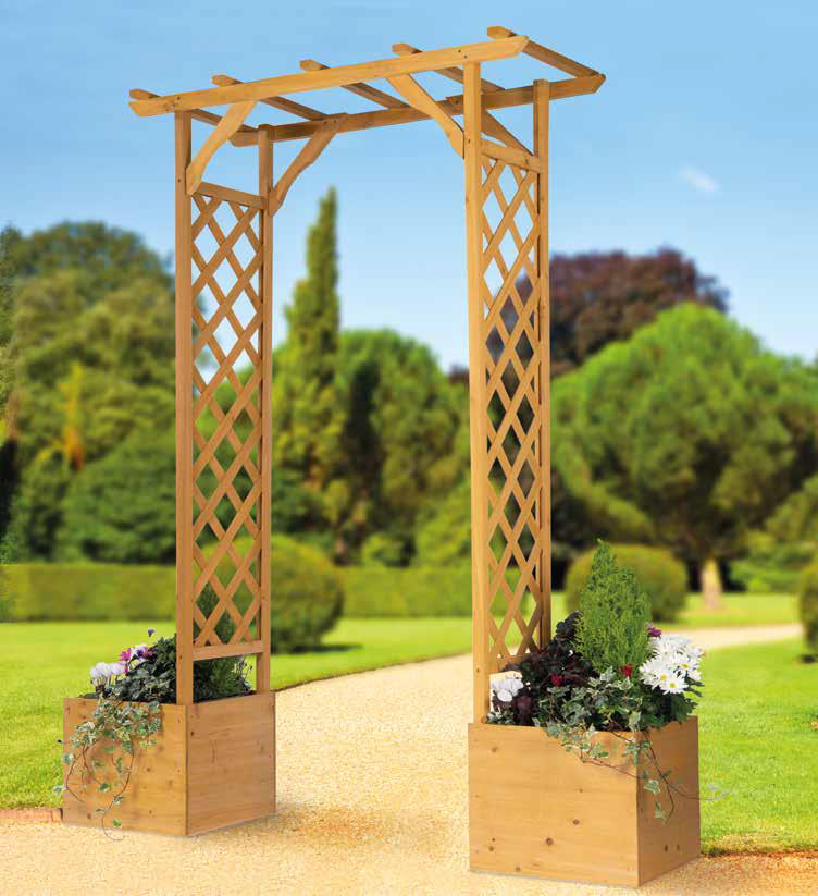 Greenhurst Wooden Arch and Planters