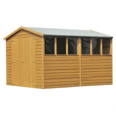 Shire Ashworth 6' 7" x 9' 10" Apex Shed - Budget Dip Treated Overlap