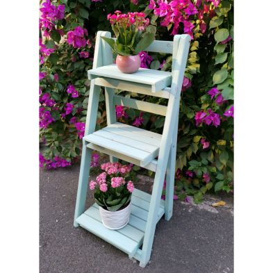 Timber Plant Stand 3 Tier Painted 94cm Tall