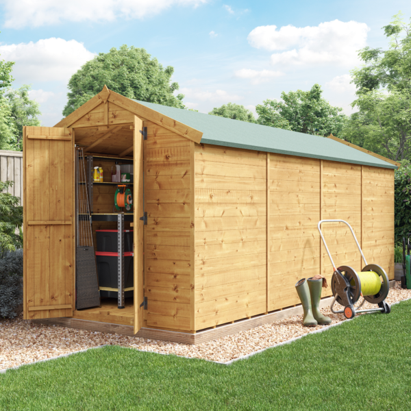 BillyOh Keeper Overlap Apex Shed - 16x6 Overlap Apex Windowless