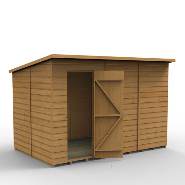 Forest Garden 10x6 Shiplap Dip Treated Pent Shed (No Window / Installation Included)