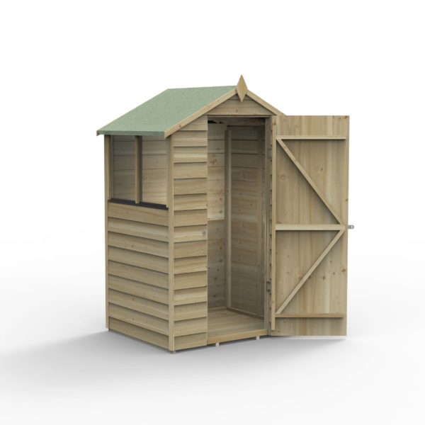 Forest Garden 4x3 4Life Overlap Pressure Treated Apex Shed